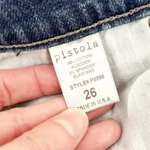 Pistola Mid Rise Distressed Skinny Jeans Women's Waist Size 26 - Picture 7 of 8